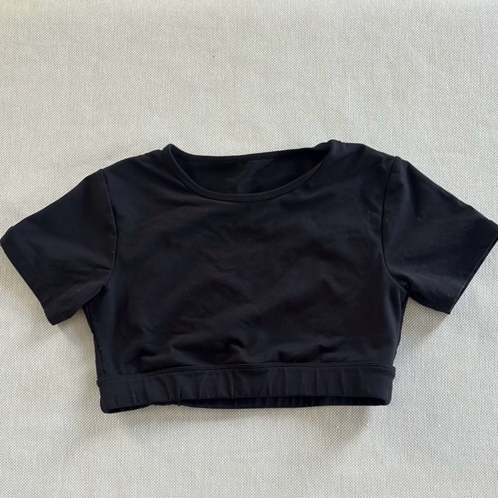NVGTN Open Back Black Workout Top